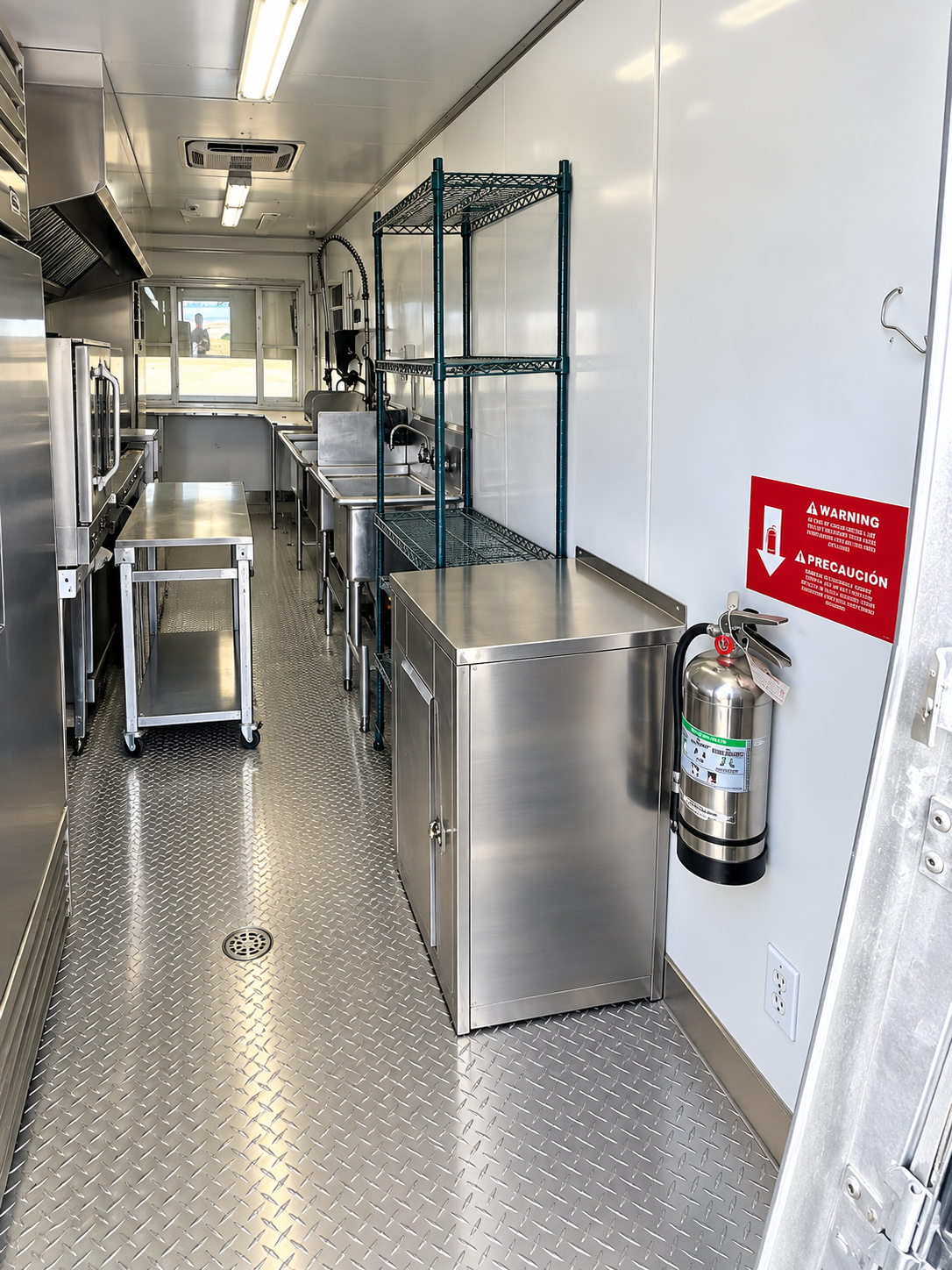Commercial kitchen facility interior